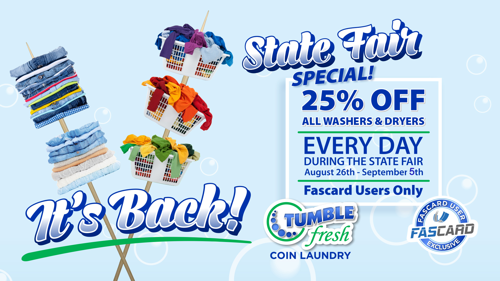 Twin Cities FullService Laundromat Discounts Tumble Fresh Coin Laundry